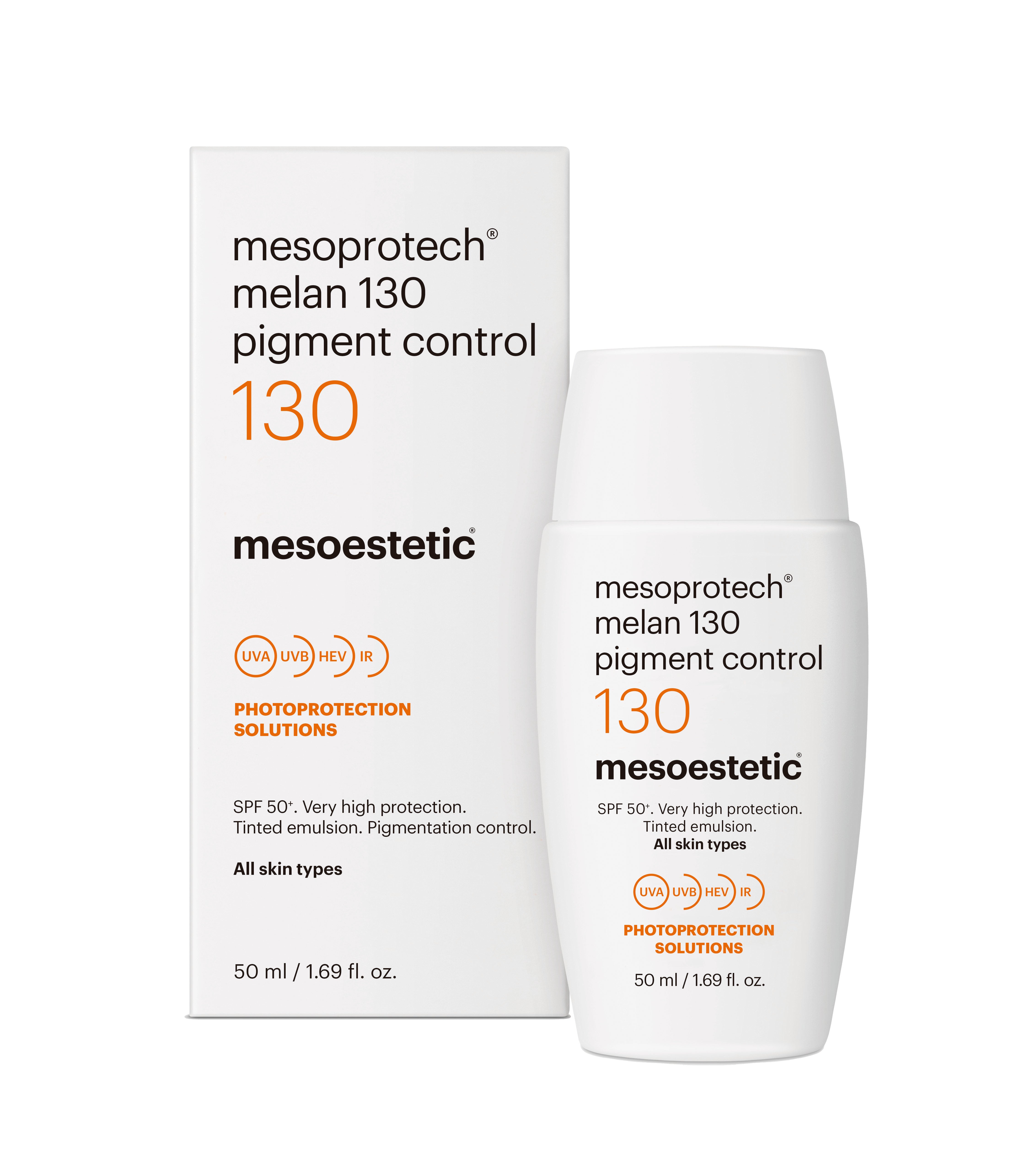 Mesoprotech® melan 130 pigment control - Protector solar con color